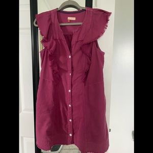 Pilcro flutter sleeve dress sz medium -Anthropology
